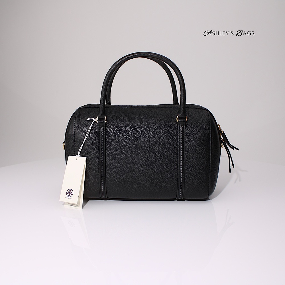 Tory Burch Thea Satchel Crossbody In Black - Picture 4 of 11